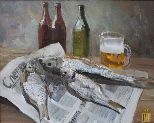 Геннадий Литвиненко натюрморт с пивом