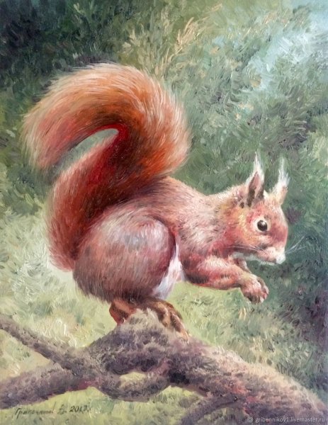 Белки на картинах художников