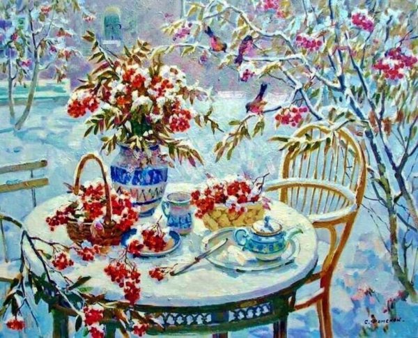 Художник Станислав Фоменок зимние картины