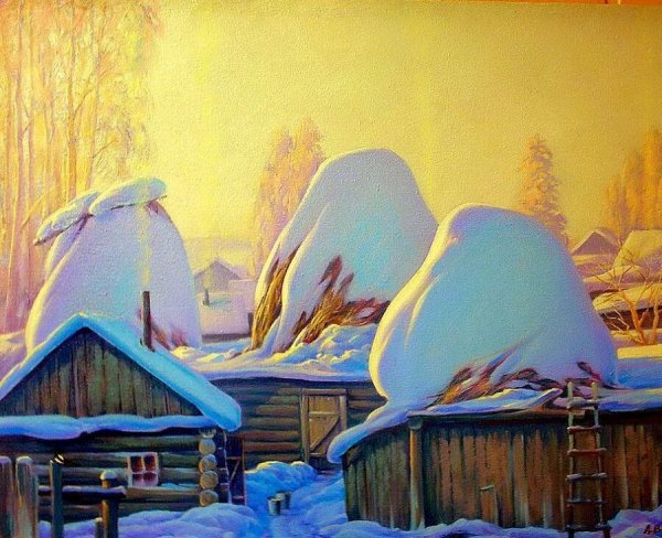Художник Алексей Васильев зима