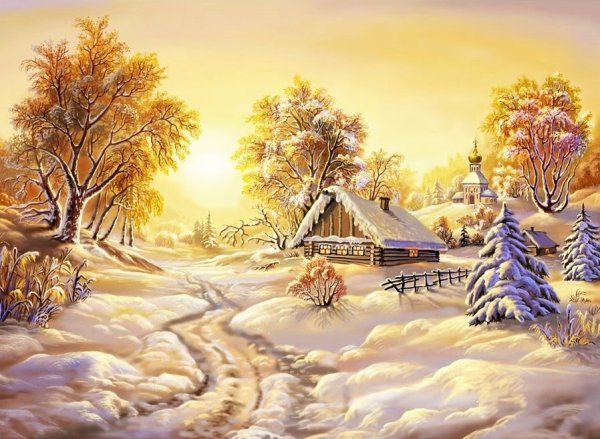 Художник Виктор Цыганов зимние пейзажи