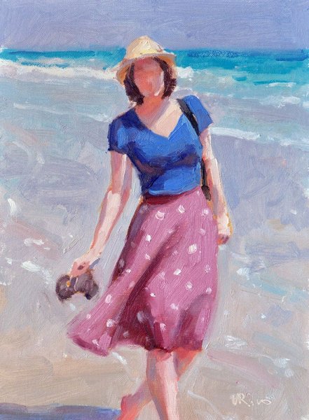 Этюд человека акварелью