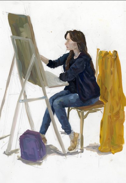 Полуфигура маслом Академия Репина