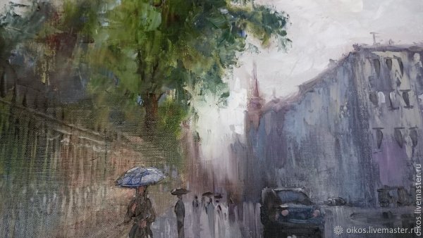 Этюд городского пейзажа масло