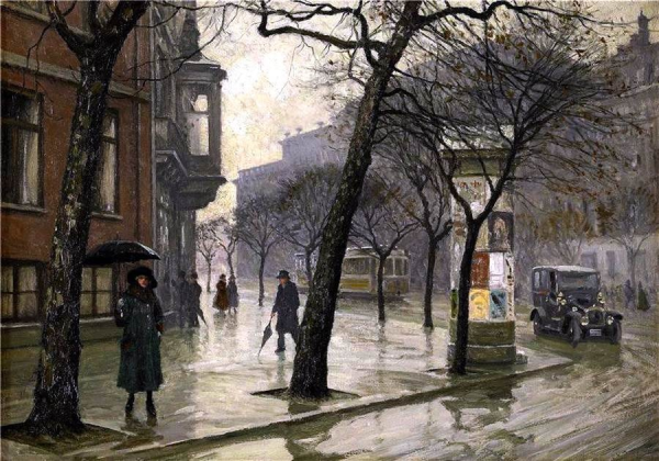 Paul Gustave Fischer (1860 – 1934) Rainy Day