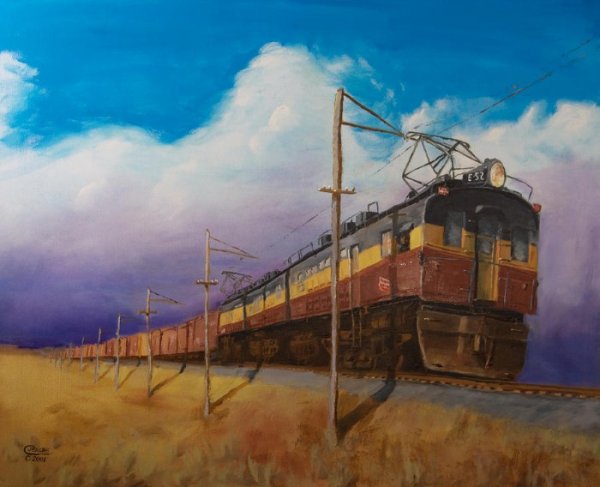 Железнодорожная живопись Полустанок