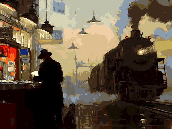 Художник Terence Cuneo паровозы