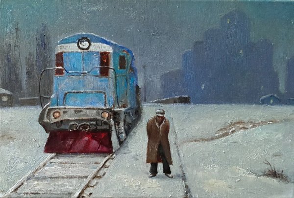 Художник Александр Журавлев электропоезд