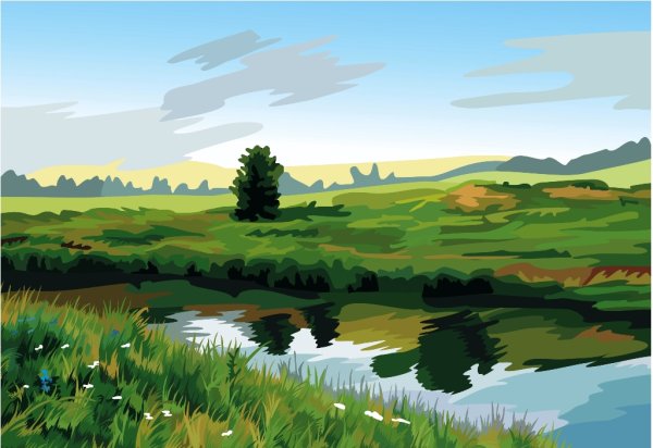 Мультяшный пейзаж