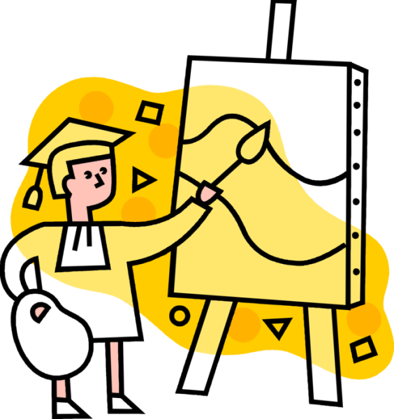 Векторная картинка художник