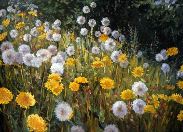 Одуванчиковое поле Моне