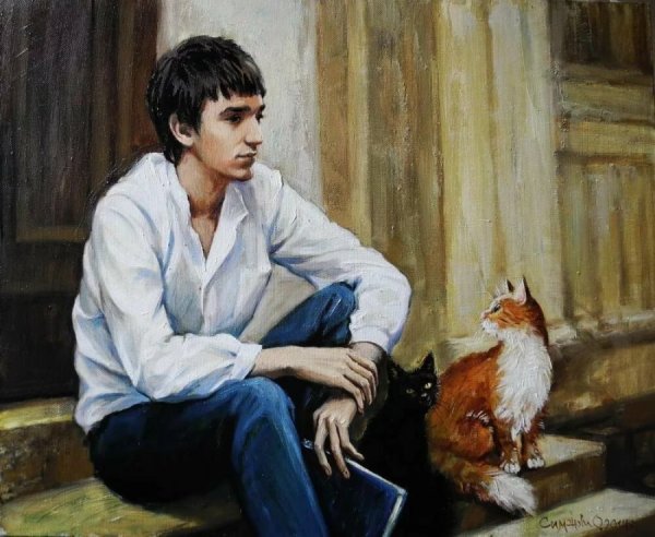 Парень живопись