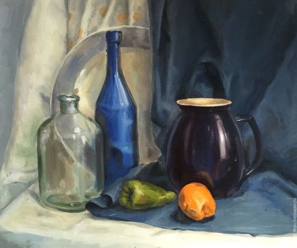 Академическая живопись натюрморт акварель Строгановка