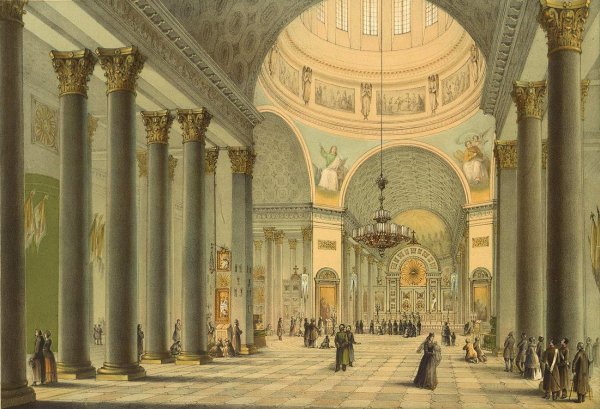 Интерьер Казанского собора в СПБ – Воронихин