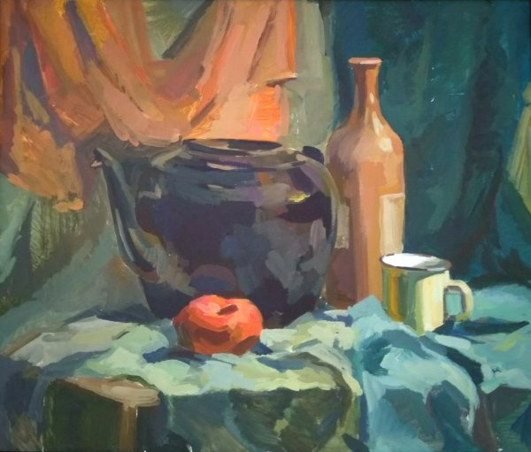 Академическая живопись натюрморт маслом Строгановка