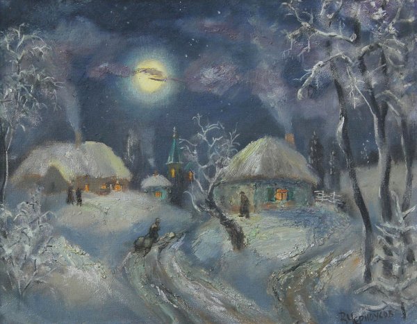 Зимняя ночь в живописи