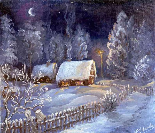 Рождественская ночь живопись