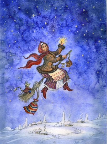 Иллюстрации к повести Гоголя ночь перед Рождеством