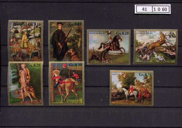 Марки живопись Парагвай Рубенс