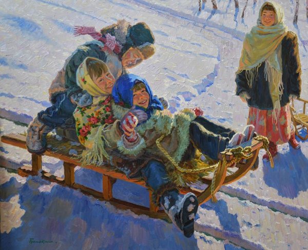 Живопись Евгения Балакшина зима