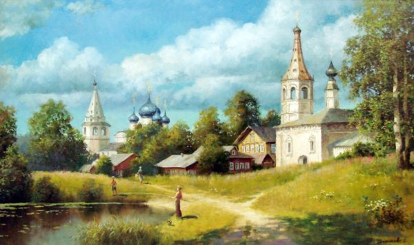 Лето в Суздале картина Светланы Грохотовой