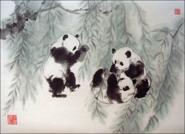 Китайская живопись гохуа стиль Сеи