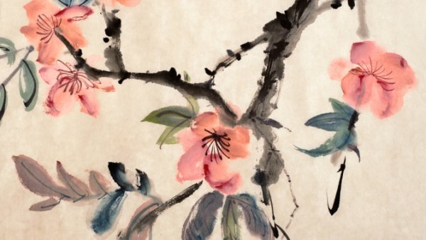 Японская техника рисования большой кистью