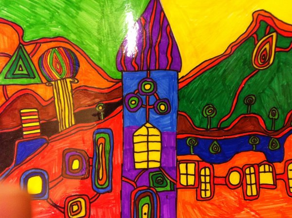 Австрийский Архитектор Хундертвассер картины