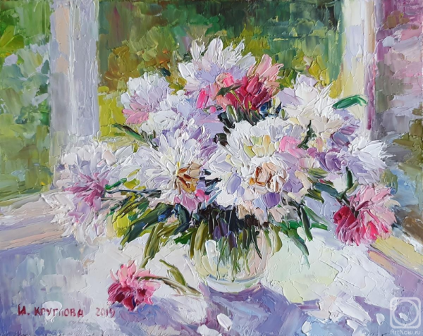Картины Воробьевой Ольги с пионами