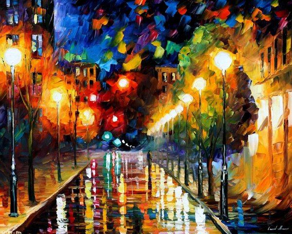 Нью Йорк живопись маслом ночной