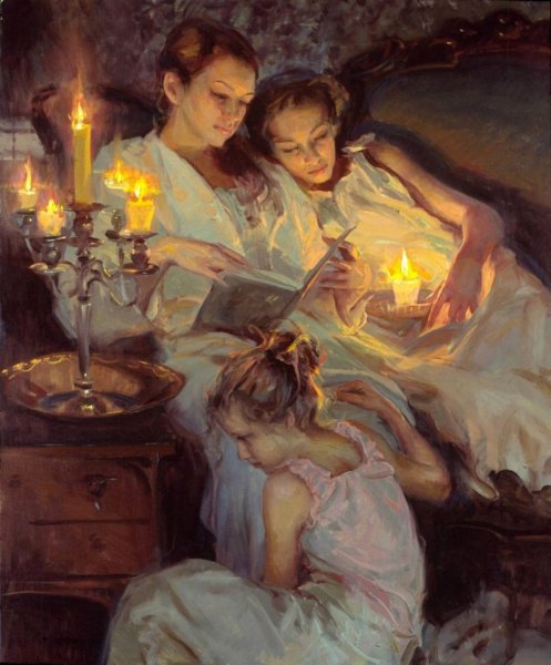 Художник Даниэль Герхартц (Daniel Gerhartz) мать и дитя