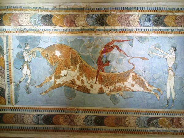 Царь-Жрец фреска в Кносском Дворце
