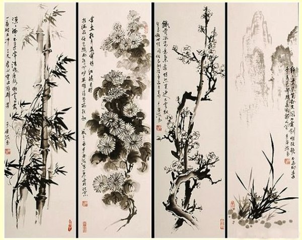 Четыре благородных растения Китая