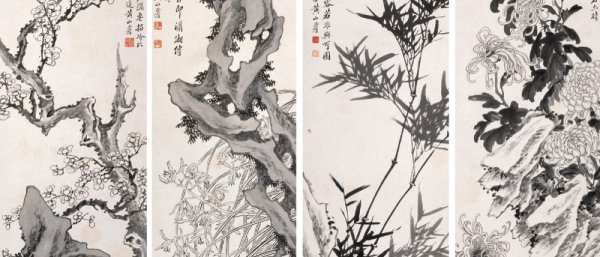 Четыре благородных в китайской живописи