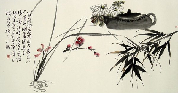 Хризантемы в китайской живописи Сеи