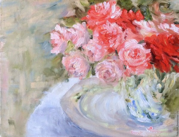 Живопись мастер класс букет роз маслом Андрей Бельчев