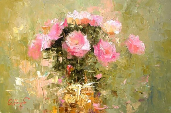 Олег Трофимов художник Импрессионист розы