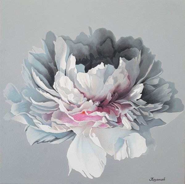 Картина белый пион