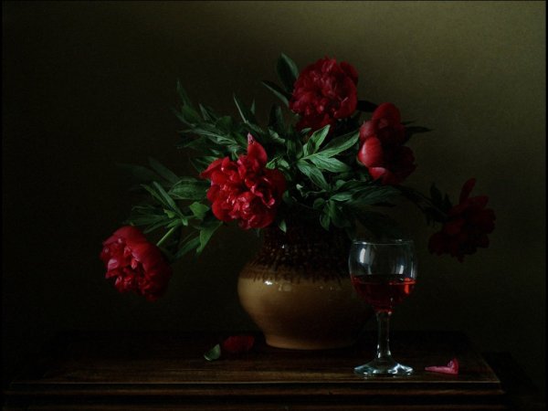 Натюрморт на темном фоне