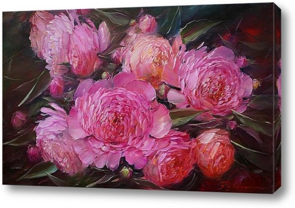 Пионы маслом Олег Буйко