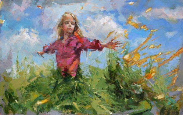 Картина маслом ветер