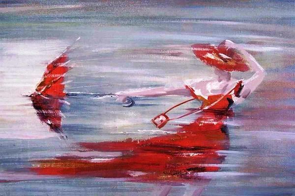 Сильный ветер в живописи