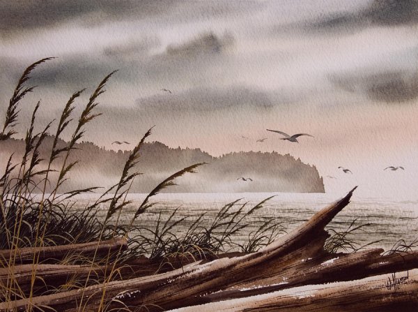 Пейзаж с ветром