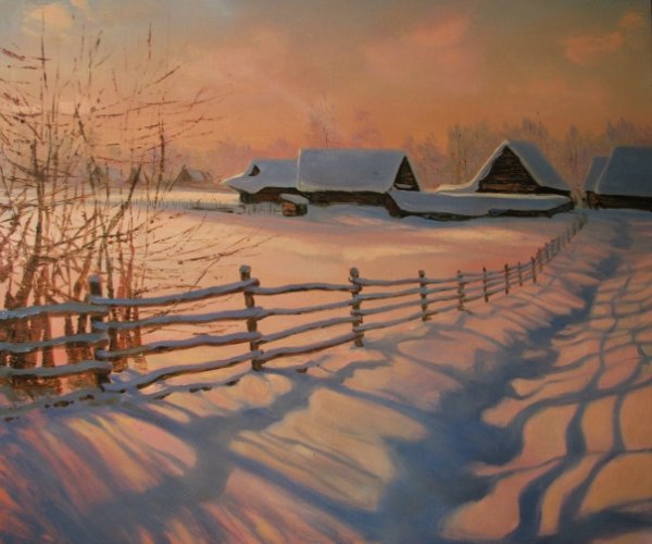 Весенний пейзаж акварелью