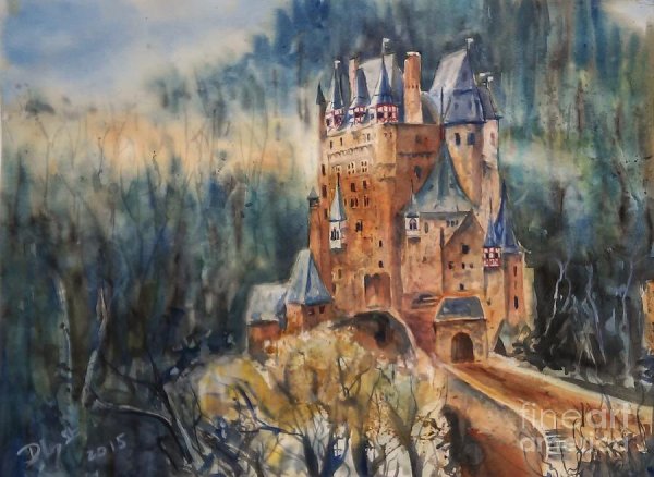 Замок Эльц картины маслом