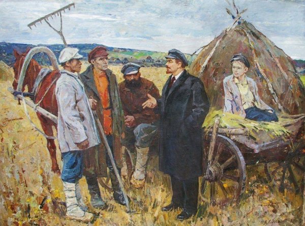"В.И. Ленин с крестьянами" (1959) Цыплаков