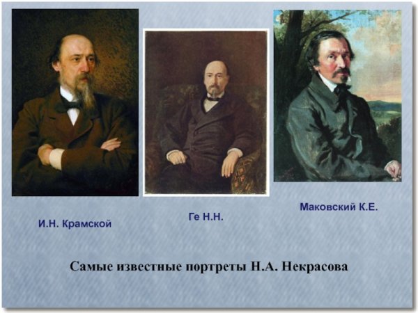 И. Н. Крамской. Портрет н. а. Некрасова