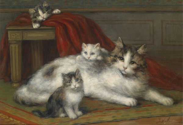 Коты на картинах средневековья