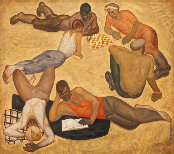 Виктор Попков «бригада отдыхает» (1965)