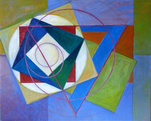 Композиция из кругов и квадратов